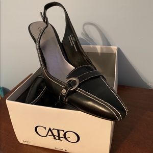 Black strap dress shoes